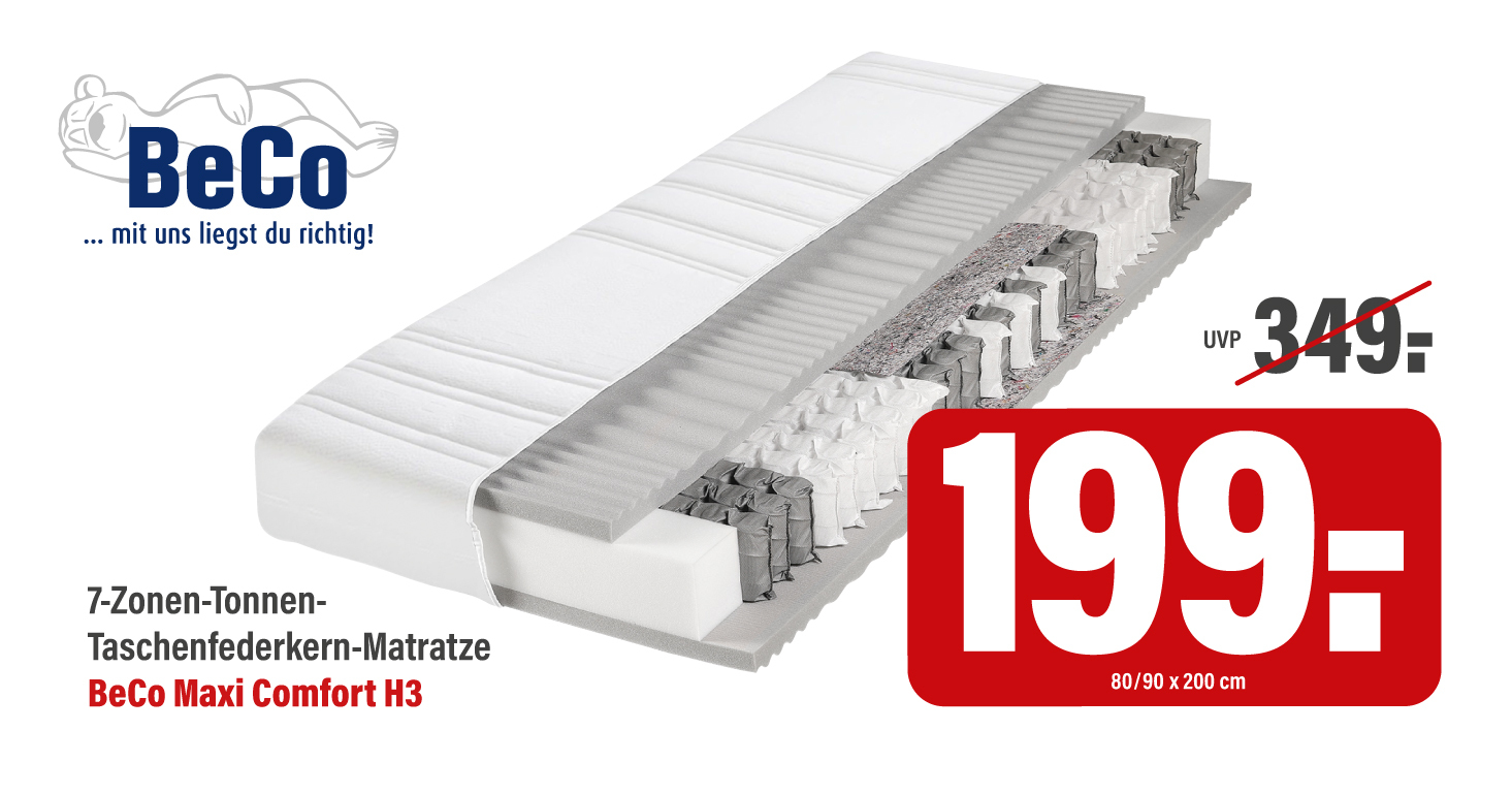 Matratze Beco Maxi Comfort H3