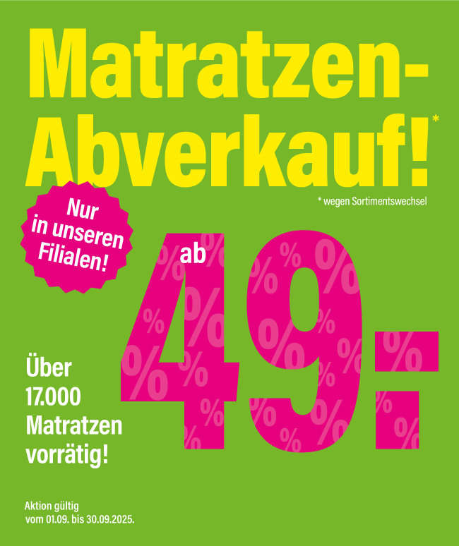 Matratzenabverkauf